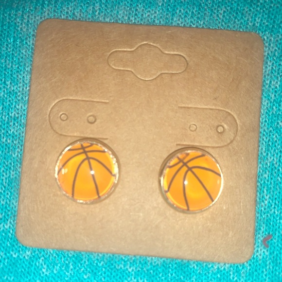 Basketball post earrings - Picture 1 of 1